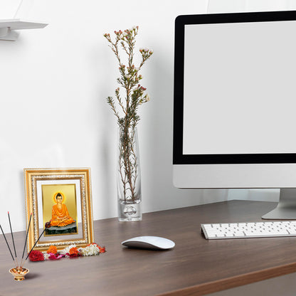 Diviniti 24K Gold Plated Buddha (Classic) Divine Wall and Table Top Frame for Home Mandir & Office Decor | Luxury Spiritual Gift