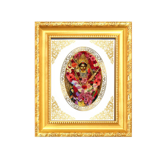 Maa Katyayani Divine Durga Form Sacred Courage & Marriage Blessings Royal Tabletop Frame in 24K Gold Plated Foil