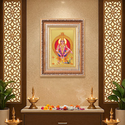 Lord Ayyappan | Hariharan for Wall Mount Photo Frame in 24K Gold Plated Foil