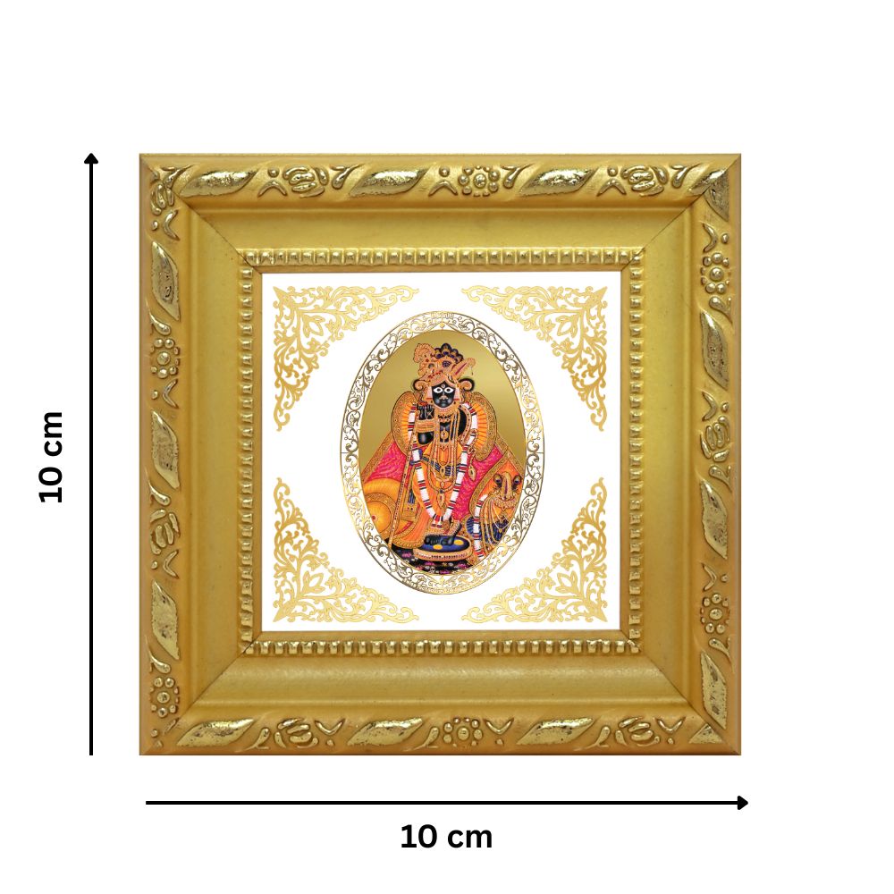 Banke Bihari | Divine Krishna Form Royal Tabletop Photo Frame in 24K Gold Plated Foil