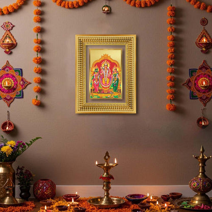Diviniti 24K Gold Plated Murugan Velli (Classic) Divine Wall Frame for Home Mandir & Office Decor | Luxury Spiritual Gift