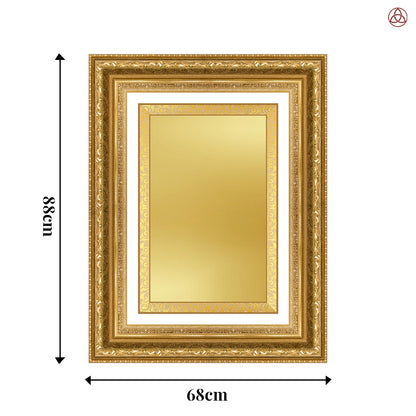 Diviniti Double Glass Frame Personalised Wall Mount Photo Frame in 24K Gold Plated Foil