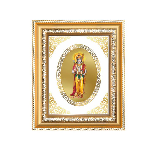 Lord Ram Ji Divine Maryada Purushottam Sacred Dharma & Strength Royal Tabletop Frame in 24K Gold Plated Foil