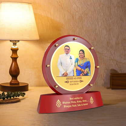 Diviniti Customized MDF Memento with Image Printed on 24K Gold Plated Foil | Luxury Personalized Award | Premium Corporate Gift Plaque