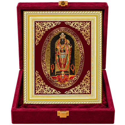 24K Gold-Plated Lord Ram Lalla Frame | Premium Gift Box | 26x20 CM