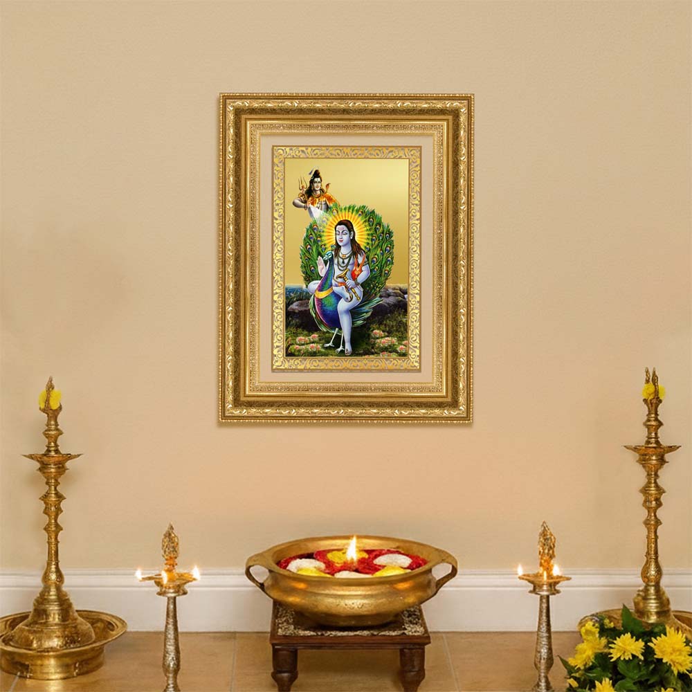 Diviniti 24K Gold Plated Baba Balak Nath Divine Wall Frame for Home Mandir & Office Decor | Luxury Spiritual Gift