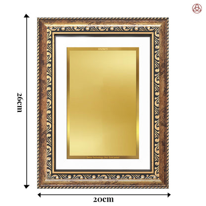 Diviniti Double Glass Frame Personalised Tabletop and Wall Photo Frame in 24K Gold Plated Foil