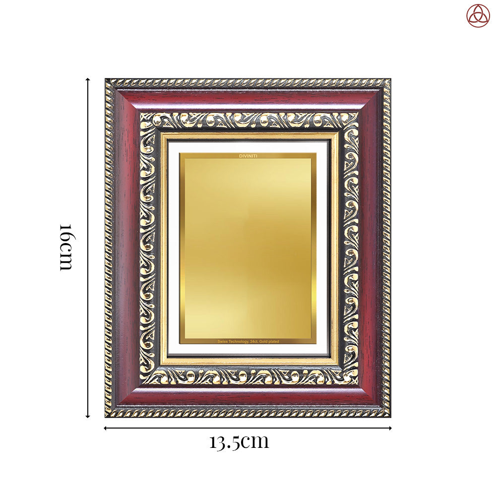 Diviniti Double Glass Frame Personalised Tabletop Photo Frame in 24K Gold Plated Foil