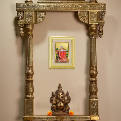 Diviniti 24K Gold Plated Baba Lokenath (Classic) Divine Wall and Table Top Frame for Home Mandir & Office Decor | Luxury Spiritual Gift