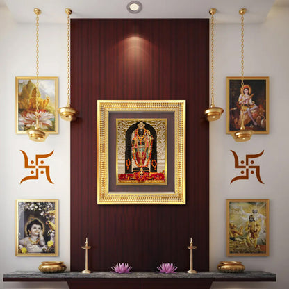 Diviniti 24K Gold Plated Ram Lalla (Classic) Divine Wall Frame for Home Mandir & Office Decor | Luxury Spiritual Gift