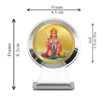 Load image into Gallery viewer, Diviniti 24K Gold Plated Lord Hanuman Frame For Car Dashboard, Home Decor, Table Top, Puja, Gift (6.2 x 4.5 CM)

