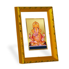 Load image into Gallery viewer, DIVINITI 24K Gold Plated Dagdu Ganesh Photo Frame For Home Wall Decor, Tabletop (21.5 X 17.5 CM)