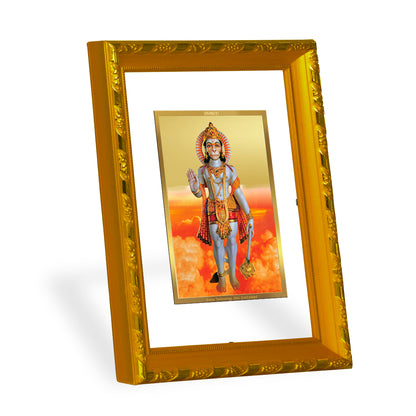 DIVINITI 24K Gold Plated Foil Lord Hanuman Photo Frame Idol for Home Wall Decor, Workshop, Table Top, Gift|DG103 Size 2 (22.6x18.4 CM)