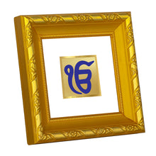 Load image into Gallery viewer, DIVINITI 24K Gold Plated Ik Onkar Photo Frame For Living Room, TableTop, Prayer, Gift (10.8 X 10.8 CM)