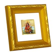 Load image into Gallery viewer, DIVINITI 24K Gold Plated Goddess Durga Photo Frame For Home Decor, TableTop, Puja (10.8 X 10.8 CM)
