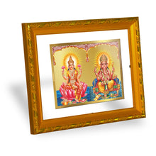 Load image into Gallery viewer, Diviniti Lakshmi &amp; Ganesha Gold Plated Wall Photo Frame, Table Décor| DG Frame 103 Size 2 and 24K Gold Plated Foil| Religious Photo Frame Idol For Pooja, Gifts Items (21.5 CM X 17.5 CM)
