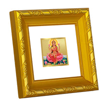 Load image into Gallery viewer, DIVINITI 24K Gold Plated Lakshmi Mata Photo Frame For Home Decor, Puja, Wealth, Fortune (10.8 X 10.8 CM)
