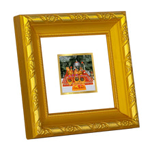 Load image into Gallery viewer, DIVINITI 24K Gold Plated Mata Ka Darbar Photo Frame For Home Decor, Navratri Puja, Gift (10.8 X 10.8 CM)
