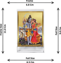 Load image into Gallery viewer, Diviniti 24K Gold Plated Shiva Parvati Frame For Car Dashboard, Home Decor, Puja, Festival Gift (11 x 6.8 CM)