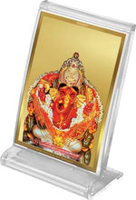 Load image into Gallery viewer, Diviniti 24K Gold Plated Siddhivinayak Frame For Car Dashboard, Home Decor, Puja, Gift (11 x 6.8 CM)