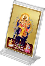 Load image into Gallery viewer, Diviniti 24K Gold Plated Vishwakarma Ji Frame For Car Dashboard, Home Decor, Puja, Gift (11 x 6.8 CM)
