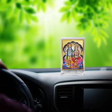 Load image into Gallery viewer, Diviniti 24K Gold Plated Vishnu Lakshmi Frame For Car Dashboard, Home Decor, Puja, Festival Gift (11 x 6.8 CM)