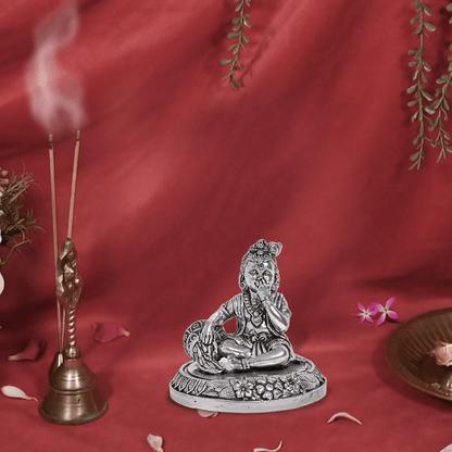Pure Silver Bal Makhan Gopal Idol Statue (6x6 cm 94.5g)