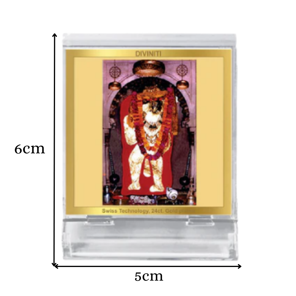 Mehandipur Bala Ji | Divine Lord Bala Ji Car Dashboard & Tabletop Photo Frame in 24K Gold Plated Foil