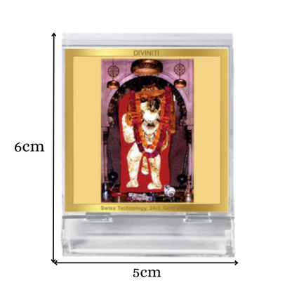 Mehandipur Bala Ji | Divine Lord Bala Ji Car Dashboard & Tabletop Photo Frame in 24K Gold Plated Foil
