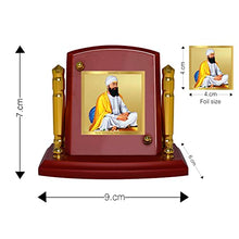 Load image into Gallery viewer, Diviniti 24K Gold Plated Guru Tegh Bahadur Ji For Car Dashboard, Home Decor &amp; Table (7 x 9 CM)
