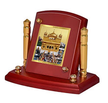 Load image into Gallery viewer, Diviniti 24K Gold Plated Golden Temple For Car Dashboard, Home Decor Showpiece, Gift (7 x 9 CM)
