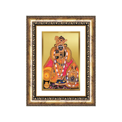 Diviniti 24K Gold Plated Banke Bihari Ji (Classic) Divine Wall Frame for Home Mandir & Office Decor | Luxury Spiritual Gift