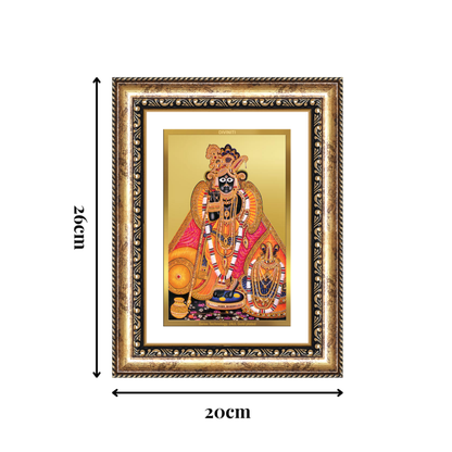 Diviniti 24K Gold Plated Banke Bihari Ji (Classic) Divine Wall Frame for Home Mandir & Office Decor | Luxury Spiritual Gift