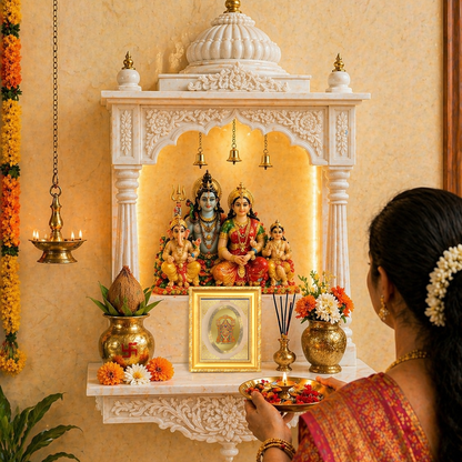 Tirupati Balaji (Lord Venkateswara) Divine Sacred Prosperity & Blessings Royal Tabletop Frame in 24K Gold Plated Foil