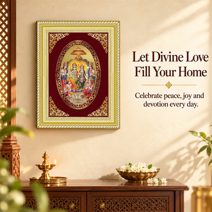 24K Gold-Plated Ram Darbar Frame | Premium Gift Box | 35x27 CM