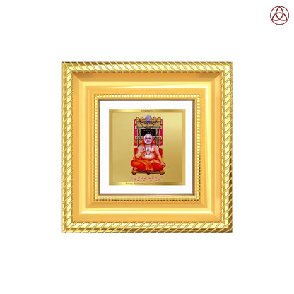Sri Raghavendra Tirtha Swami | Revered Madhwa Saint Tabletop Frame in 24K Gold Plated Foil