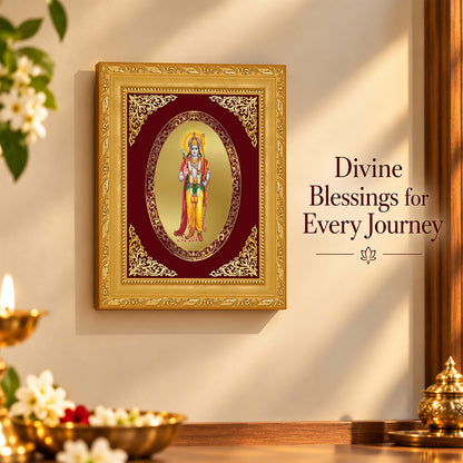 24K Gold-Plated Lord Ram Ji Frame | Premium Gift Box | 21.5x17.5 CM