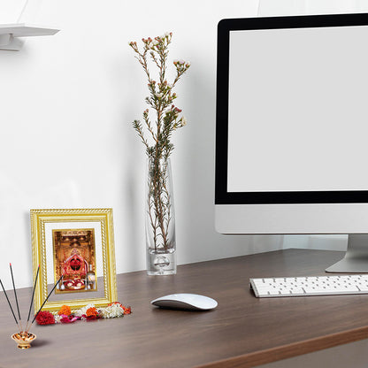 Diviniti 24K Gold Plated Salasar Balaji (Classic) Divine Wall and Table Top Frame for Home Mandir & Office Decor | Luxury Spiritual Gift