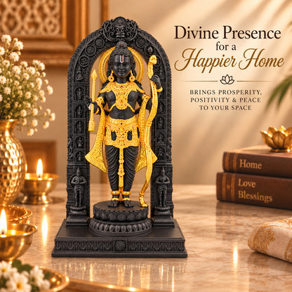 24K Gold-Plated Ram Lalla Idol | Premium Gift Box | 18x10 CM