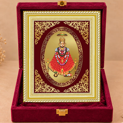 24K Gold-Plated Khatu Shyam Frame | Premium Gift Box | 26x20 CM