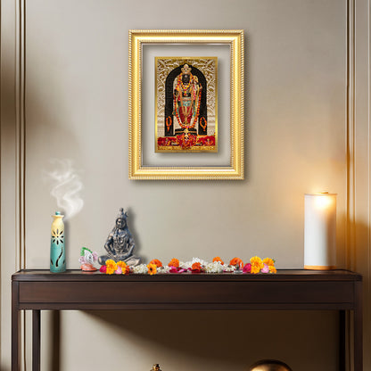Diviniti 24K Gold Plated Ram Lalla (Classic) Divine Wall Frame for Home Mandir & Office Decor | Luxury Spiritual Gift