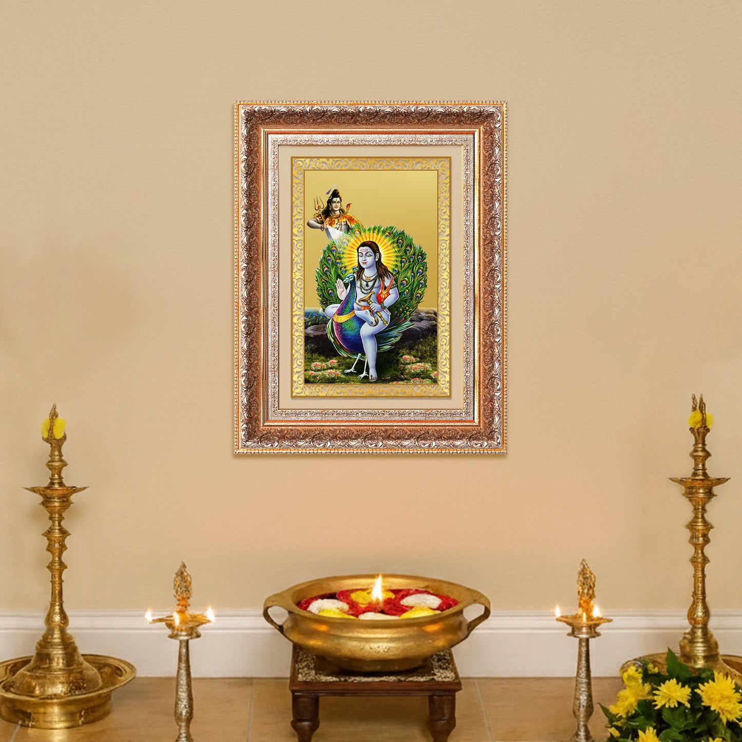 Baba Balak Nath | Paunahari for Wall Photo Frame in 24K Gold Plated Foil