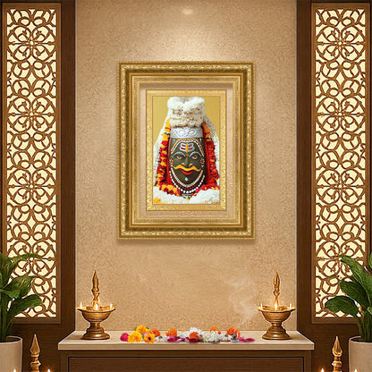 Diviniti 24K Gold Plated Mahakaleshwar (Classic) Divine Wall Frame for Home Mandir & Office Decor | Luxury Spiritual Gift