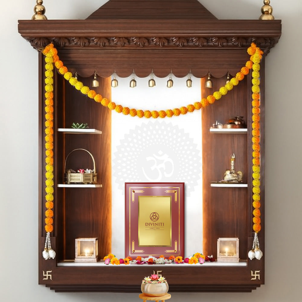 Diviniti MDF Frame Personalised Tabletop and Wall Photo Frame in 24K Gold Plated Foil