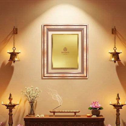 Diviniti Double Glass Frame Personalised Wall Photo Frame in 24K Gold Plated Foil