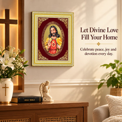 24K Gold-Plated Jesus Christ Frame | Premium Gift Box | 27x35 CM