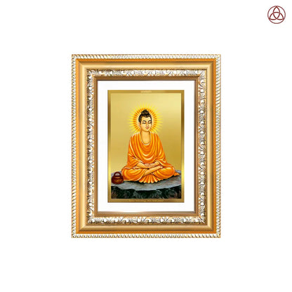 Lord Buddha| Wall & Tabletop Photo Frame in 24K Gold Plated Foil