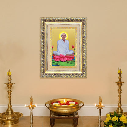 Diviniti 24K Gold Plated Ram Thakur (Classic) Divine Wall Frame for Home Mandir & Office Decor | Luxury Spiritual Gift