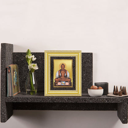 Diviniti 24K Gold Plated Mahavir (Classic) Divine Wall and Table Top Frame for Home Mandir & Office Decor | Luxury Spiritual Gift