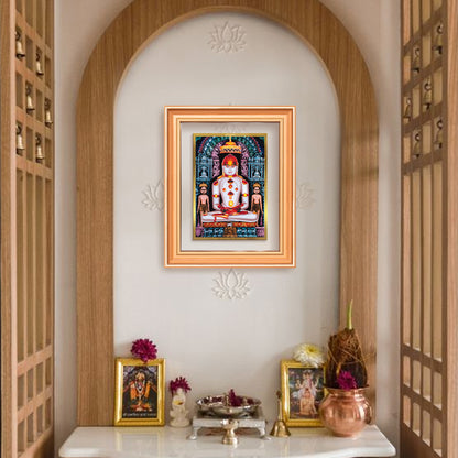 Adinath | Adishwara Tirthankara Rishabhanatha for Wall Mount Photo Frame in 24K Gold Plated Foil